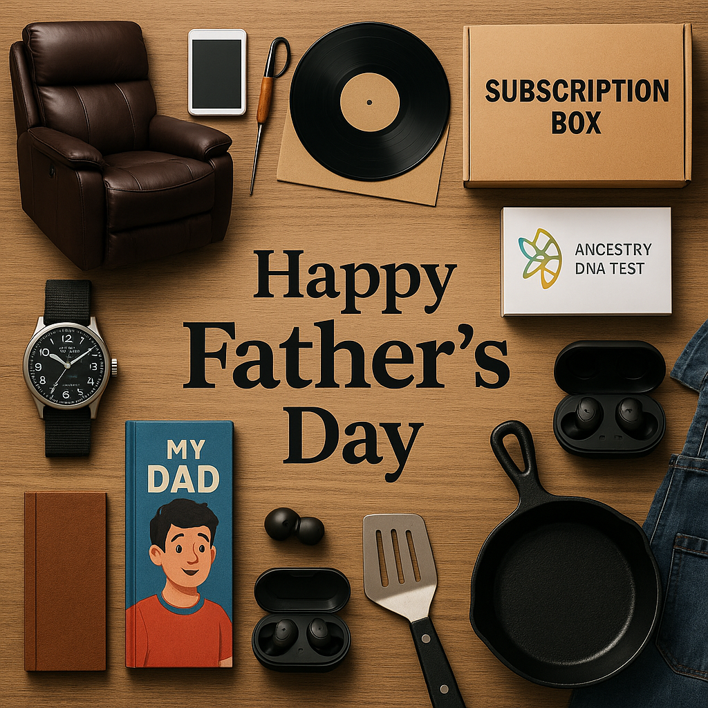 dad opening Father’s Day gift